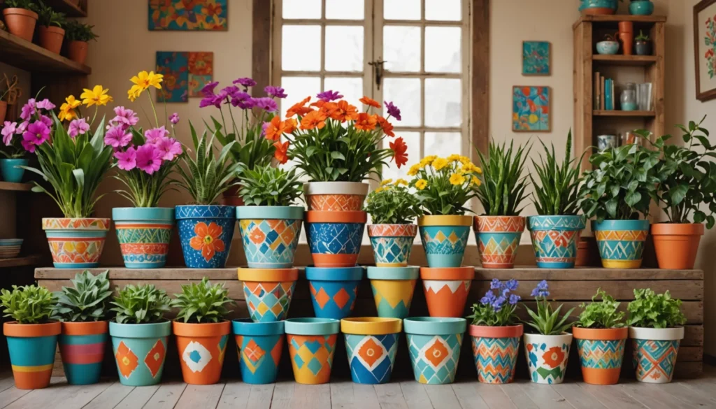 décoration de pot de fleur